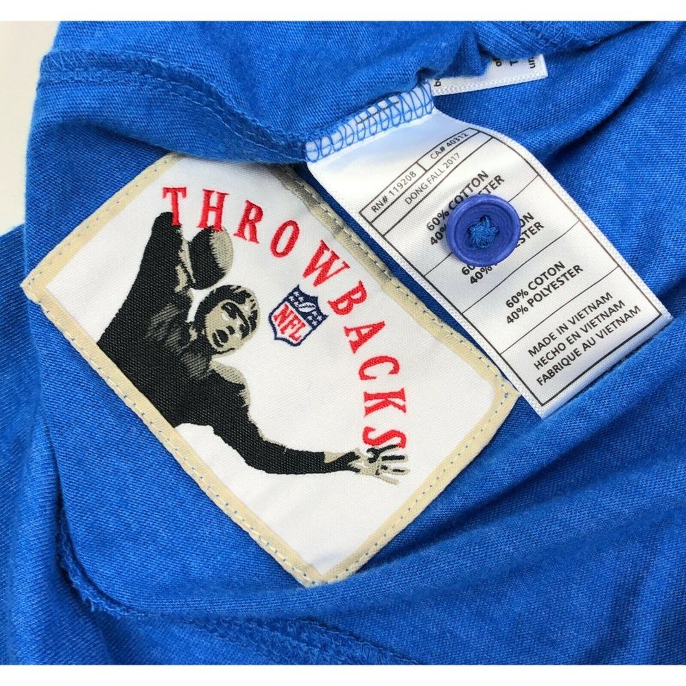 Detroit Lions Mitchell & Ness Mens 3XL NFL Throwback Long Sleeve Hooded Shirt - Picture 8 of 10